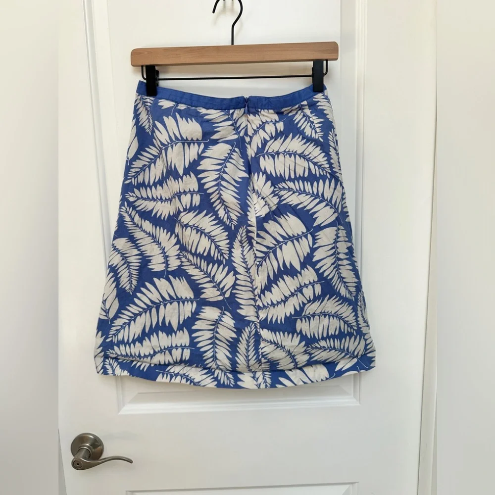 Boden Blue Floral Lined Skirt - Picture 2 of 7